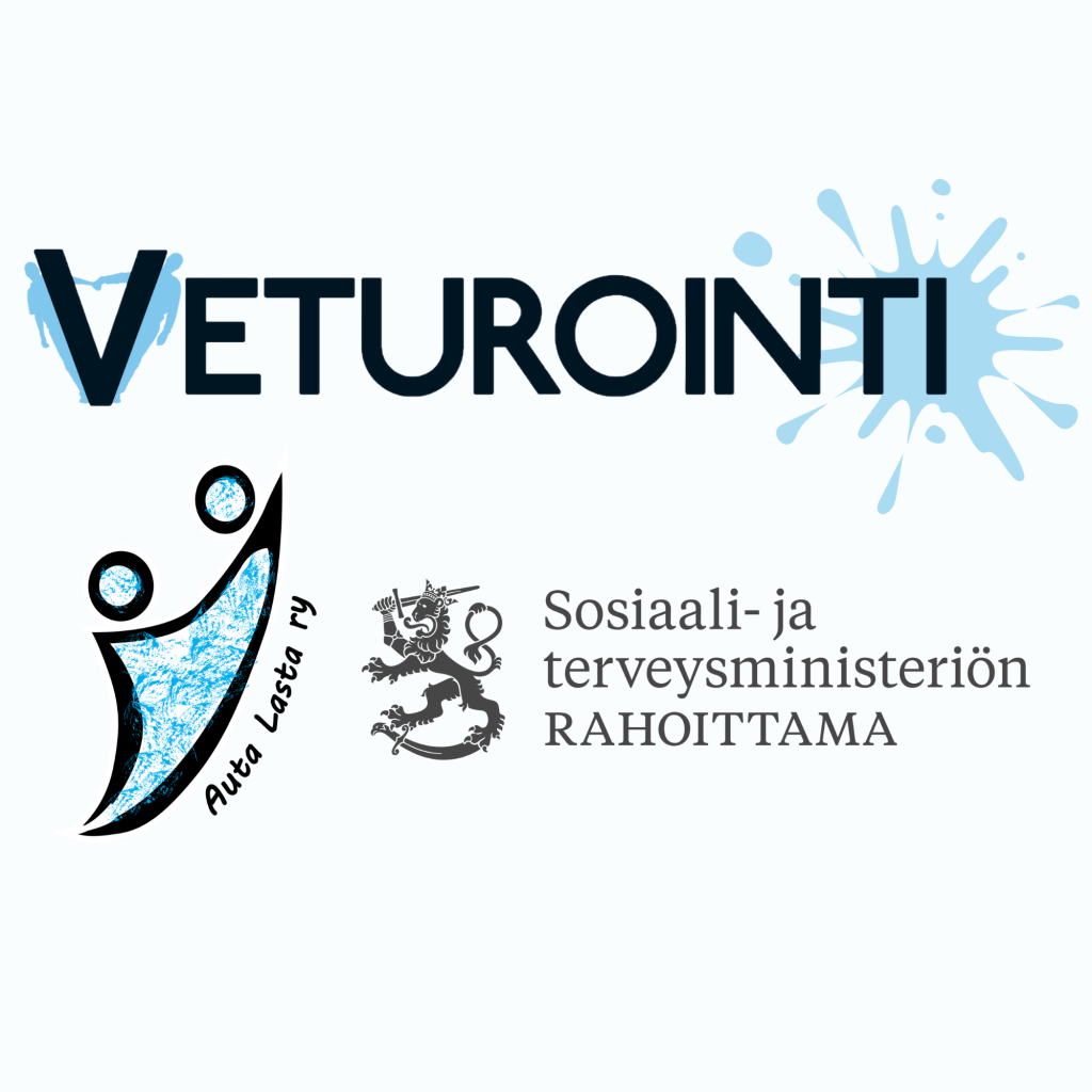 Veturointi-toiminnan, Auta Lasta ry:n ja Sosiaali- ja terveusministeriön logot